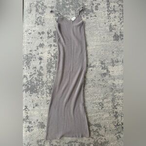 Elegant Gray Maxi Dress